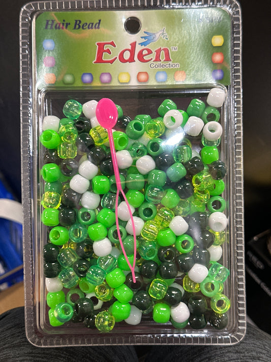 Eden Hair Beads-G6 green