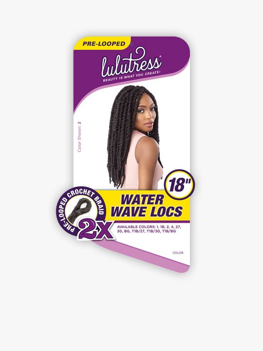 2X Water Wave Locs 18"-T1B/BG