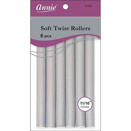 Annie Soft-Twist Rollers7"- 1204 : Gray