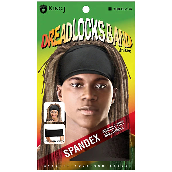 Spandex Dreadlocks Band-708 : Black
