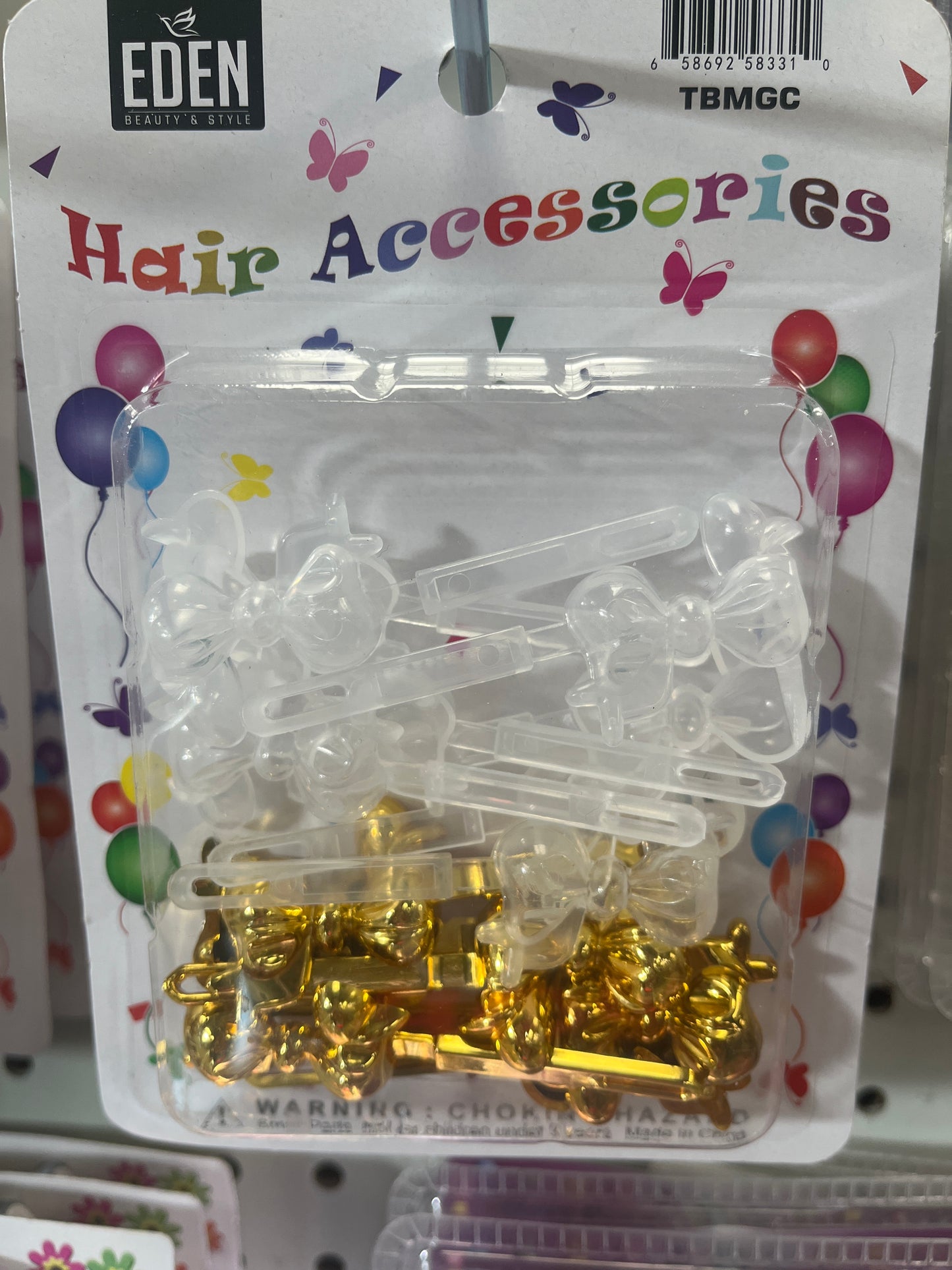 Bow Ponytailer Clear & Gold