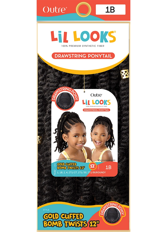 Gold Cuffed Bomb Twists 12" Ponytail 1B