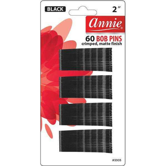 Annie 60 Bob Pins Crimped-3303 : 2" matte