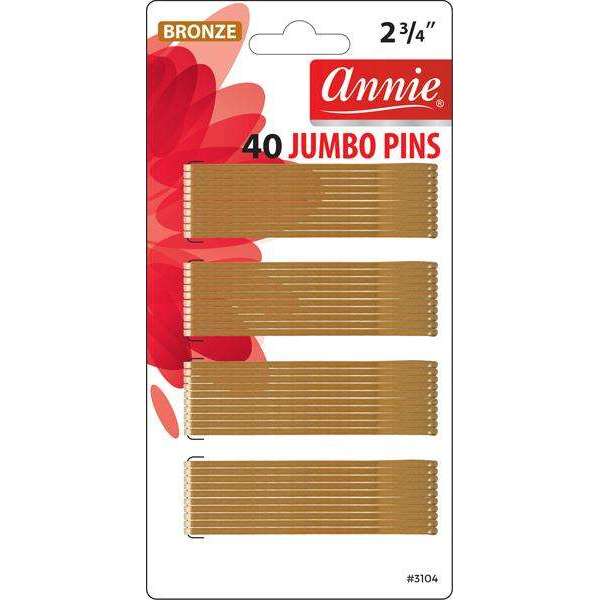 Annie Bob Jumbo Pin 40 Count-3104 : 2 3/4 bronze